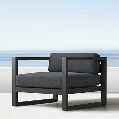 Outdoor Aluminum Alloy Sofa Four Piece Set, Terrace Garden Bar Waterproof Sofa Furniture Set