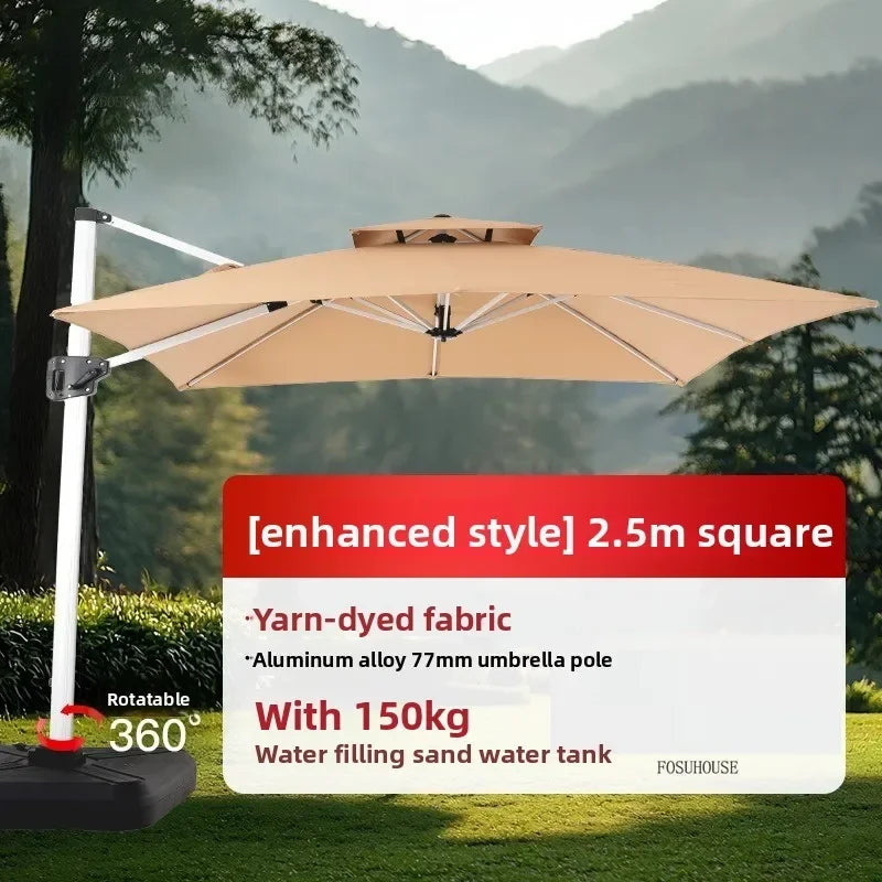 Outdoor Patio Umbrellas Roman Open-air Balcony Villa Garden Large Parasol Commercial Outdoor Stall Sunshade Umbrella with Base A