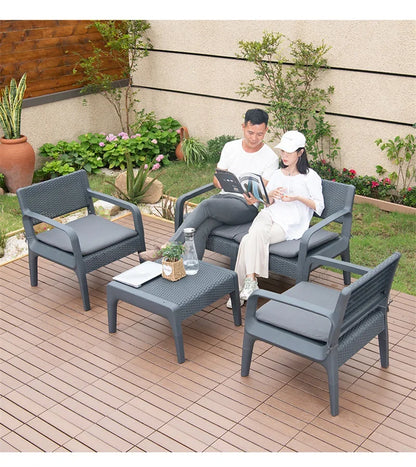 Nordic Household Garden Furniture Sets Villa Terrace Patio Furniture Outdoor Set Home Leisure Lazy Outdoor Table and Chairs Set