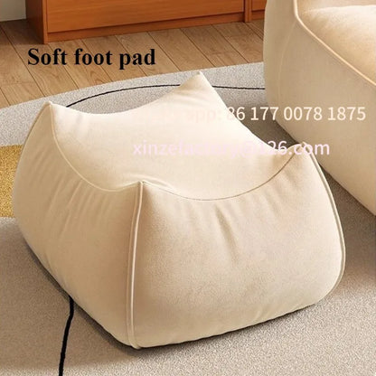 Customizable Living Room Sofas Simple Bedroom 1-person Lazy Sofa Comfortable Bean Bag Chair with Footrest Home Decoration