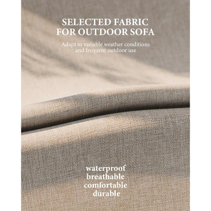 aluminum outdoor patio furniture - 2 pcs armchairs and coffee table, all-weather metal modern outside furniture with washable t