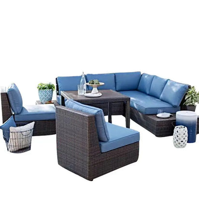 Outdoor courtyard rattan sofa, garden hotel special model, sun room furniture in the sales office