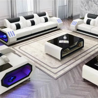 U-Shape Living Room Sofas Sets with Bluetooth Speaker High-end Villa Sofas Design Modularity Sofa for Living Room Furniture