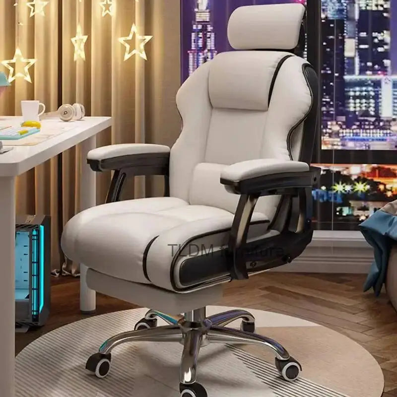 Ergonomic Office Chair Gaming Wheels Glides Comfy Luxury Office Chair Computer Boys Aesthetic Sillas De Oficina Decoration
