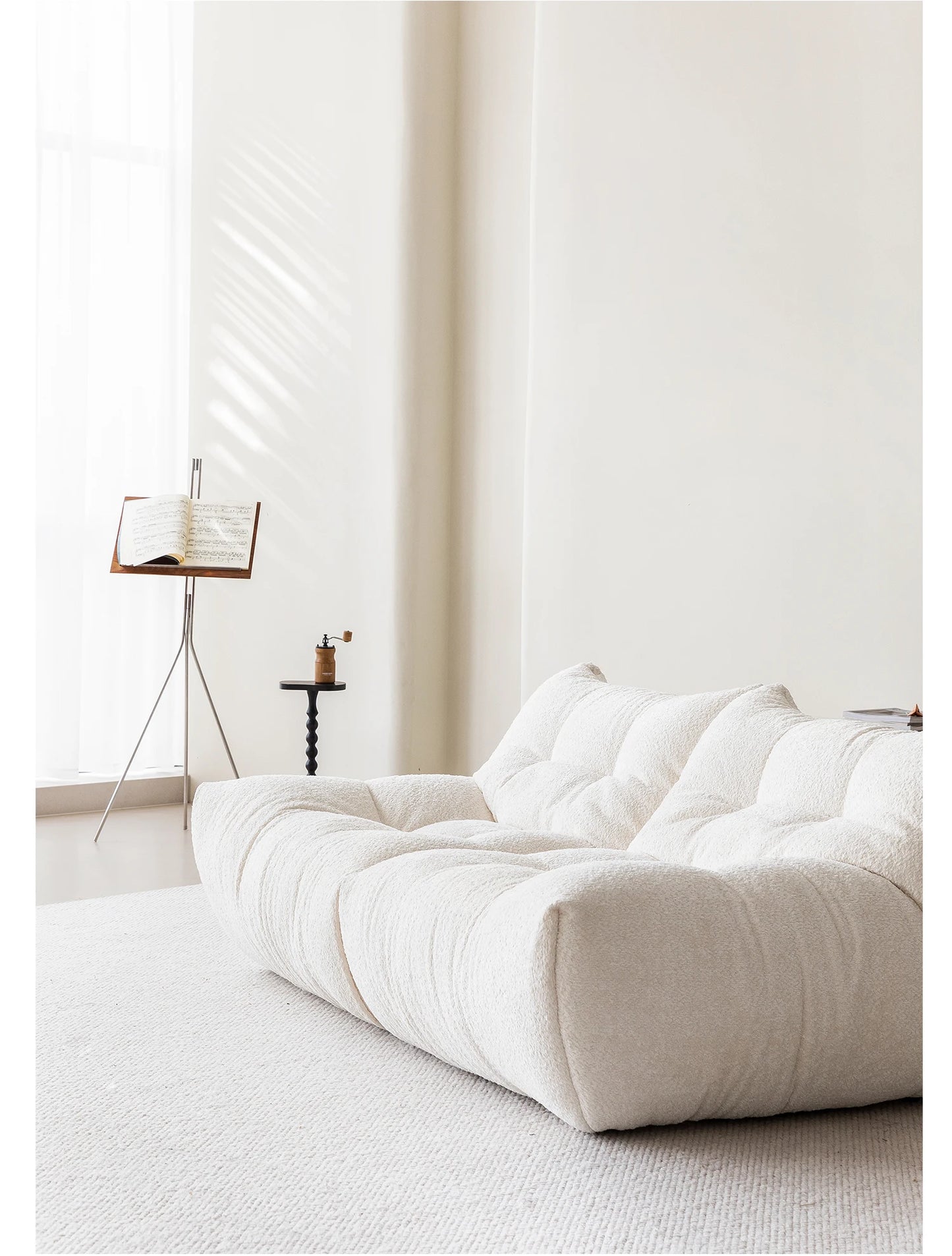 Nordic Cream Style Living Room Sofa White Square Combination Creative Design Lazy Couch Comfort Home Furniture Lounge Chair FYLS