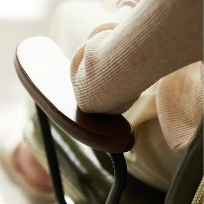 Comfortable Genuine Leather Chair Steel-Legged Adjustable Swivel Seat Ergonomic Desk Chair for Prolonged Sitting