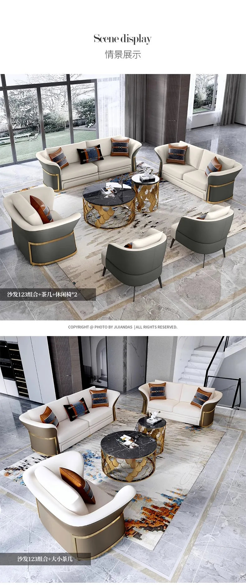 Italian Designer Leather Sofas Luxury 3 Pieces Set Minimalist Modern Sofa Loveseat Floor Divano Soggiorno Home Furniture