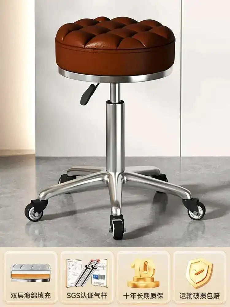 Beauty Chair Specifically Designed for Beauty Salon Adjustable Rotating Pulley Hair Salon Round Stool Tabouret A Roulette 원형의자