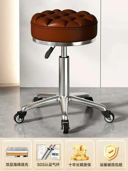 Beauty Chair Specifically Designed for Beauty Salon Adjustable Rotating Pulley Hair Salon Round Stool Tabouret A Roulette 원형의자
