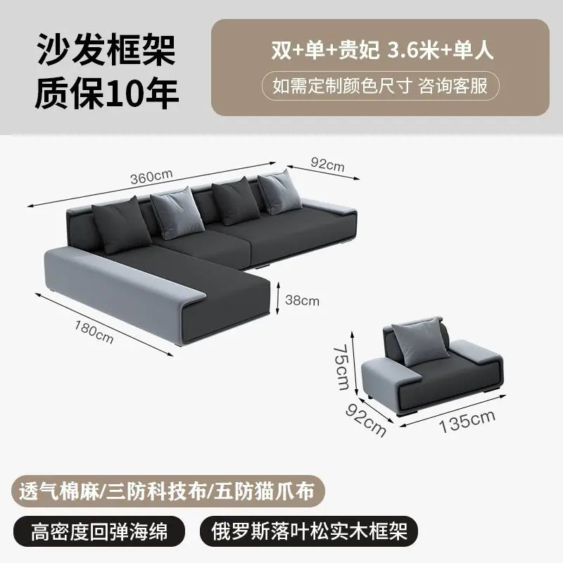 Nordic Living Room Sofas Recliner Minimalist Apartment Straight Sofas Fabric Comfortable Divani Da Soggiorno Home Furniture