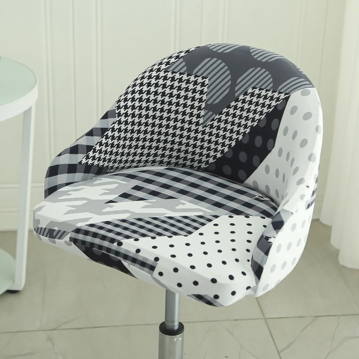 1PC Semi-Circular Universal Wear-Resistant Chair Cover Chair Cover Dust-proof Elastic Restaurant Hotel Dining Chair Cover 의자 커버
