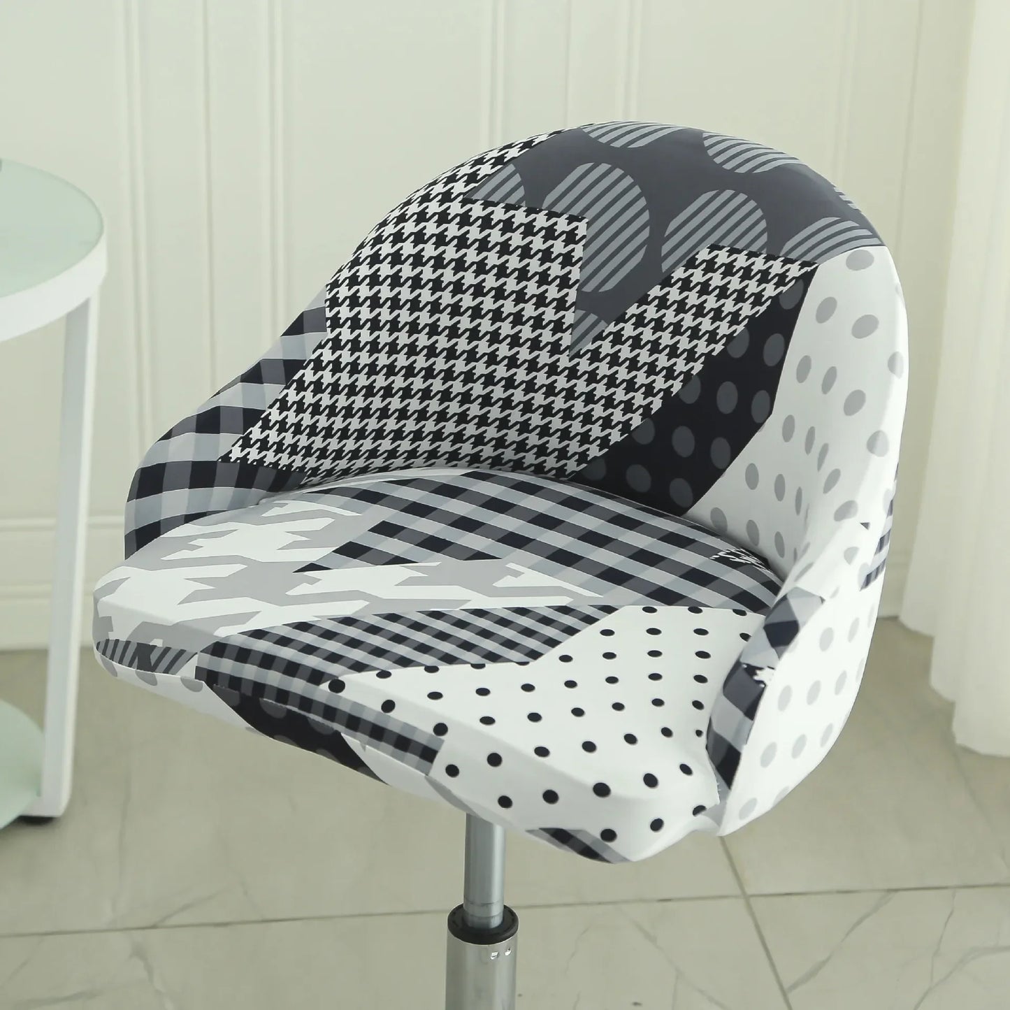 1PC Semi-Circular Universal Wear-Resistant Chair Cover Chair Cover Dust-proof Elastic Restaurant Hotel Dining Chair Cover 의자 커버