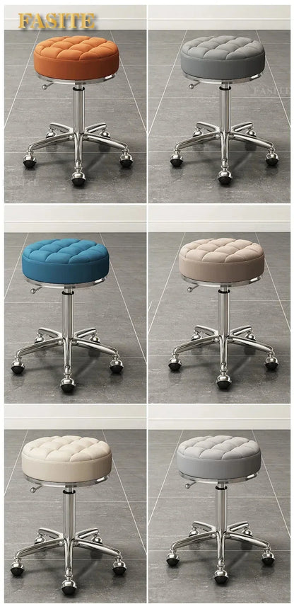 Rolling Hydraulic Chair Beauty Salon Stool Hairdressing Wheeled Beauty Tattoo Chairs Swivel Sedia Commercial Furniture