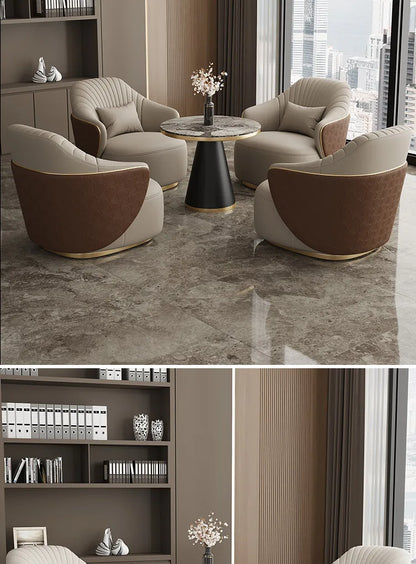 Modern light luxury single sofa chair home balcony negotiation reception table and chair combination designer office area leisur