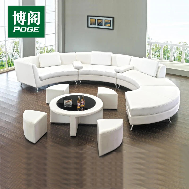 Minimalist curved sofa company lobby living room sofa combination