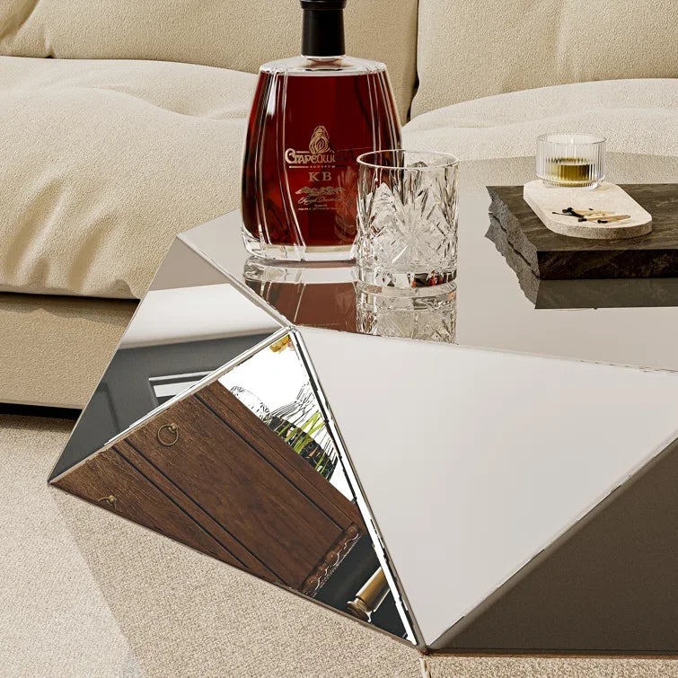 Modern fashion design rhombus coffee table stainless steel home hotel living room furniture
