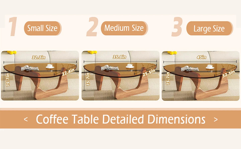 Modern Glass Coffee Table for Living Room mid Century Small Coffee Table Stylish Coffee Tables, Suitable for Bedroom Living Room