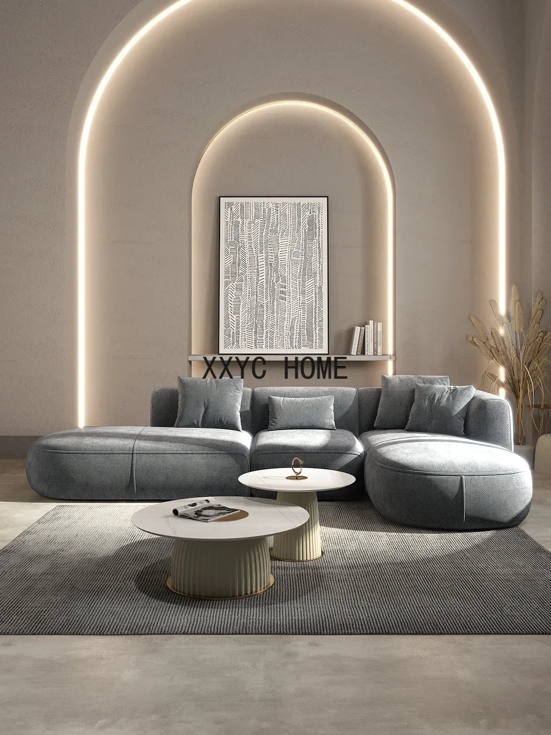 Minimalist modern white sofa