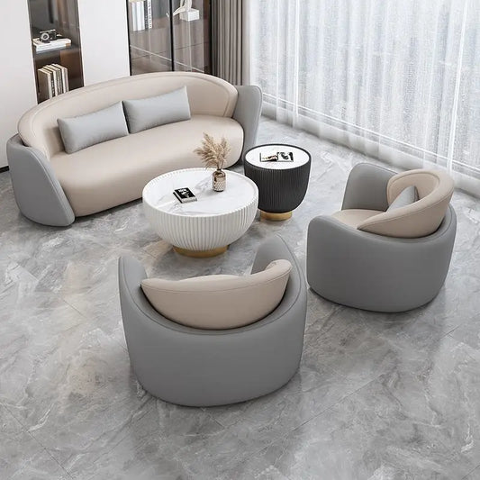 Ensemble de canapés de négociation pour hall d'hôtel moderne et léger, zone de réception pour bureau de vente, zone de repos pour Salon de beauté, Tables et chaises