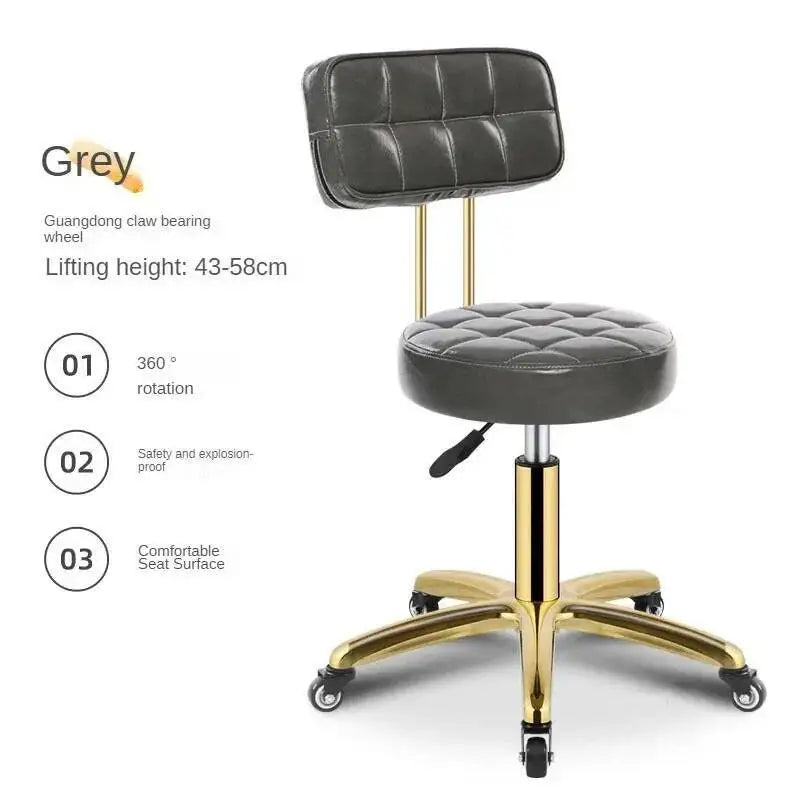Salon Metal Modern Salon Rotating Office Creative Chairs Barber Luxury Chair Beauty Movable Backrest for Chair for Hair Salon