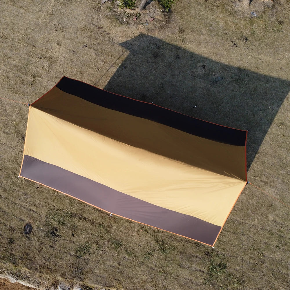 Oxford Large Tarp Waterproof 4x6m Sun Shelter Outdoor Camping Awning Tent Big Tarp Shade Canopy for Family Beach Hiking