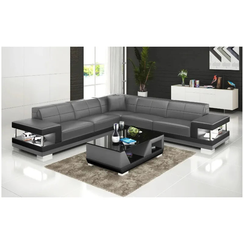 Nordic new creative leather sofa first layer cowhide modern living room sofa