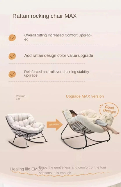 Rocking chair recliner adult balcony home leisure lazy sofa living room single sofa Internet celebrity rocking chair