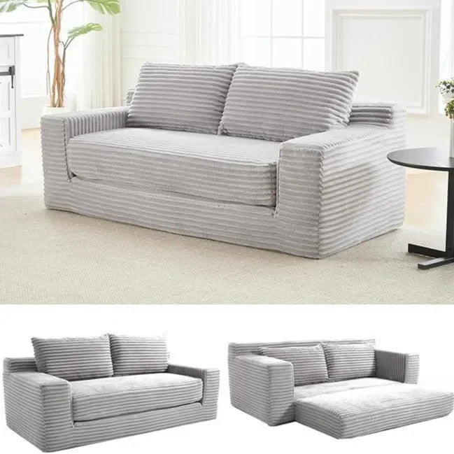 JC Modular Fabric Folding Vacuum Compression Sofa Bed Living Room Sofa Sponge Lazy Frameless Boneless Sofa Chair