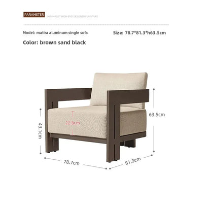 Courtyard Sofa, Outdoor Relaxation, Outdoor Lounge Chair, Villa Garden Table, High-end Furniture Set, Garden Furniture