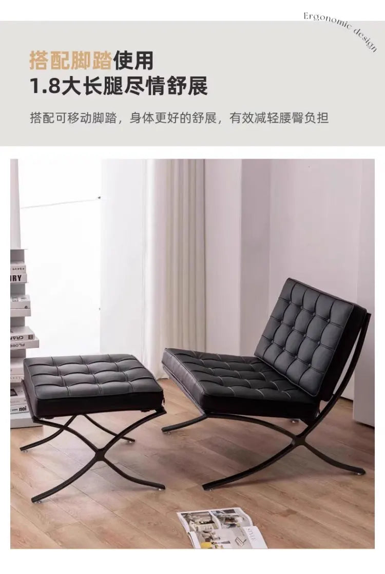 Black Metal Living Room Chairs Balcony Throne Relax Reading Modern Room Decor Fashion Chairs Comfortable Sillones Home Design