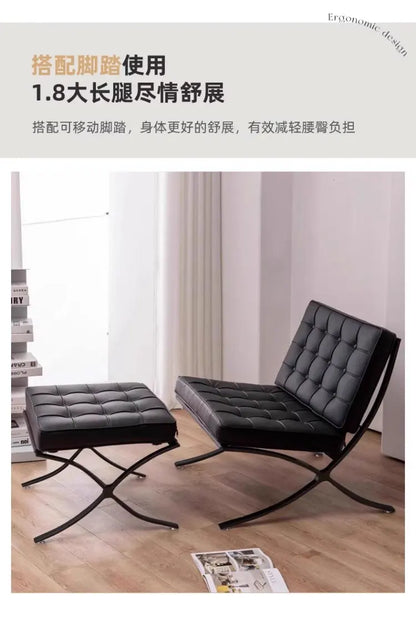 Black Metal Living Room Chairs Balcony Throne Relax Reading Modern Room Decor Fashion Chairs Comfortable Sillones Home Design