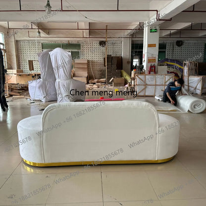 M183 Manufacturer customizes special-shaped fabric sofa office reception sofa living room light luxury wedding sofa