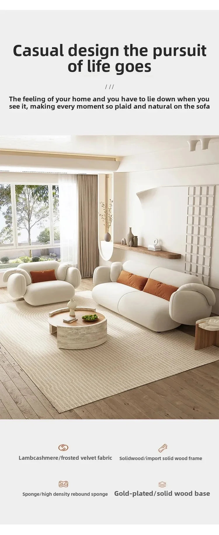 White Technology Cloth Sofa Set Modern King Size Foam Sponge Tatami Couch Large Reading Design Soft Big Bank Bedroom Furniture