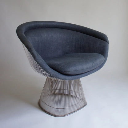 Creative leisure sofa, navy blue lazy minimalist sofa chair