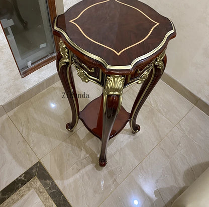 Solid wood flower stand, living room coffee table, piano paint rack, high-end furniture