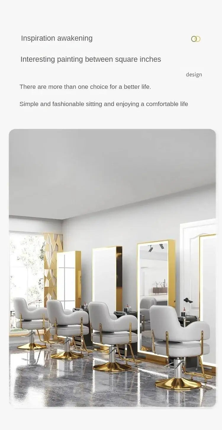 Style Durable Hair Salon European Barber Chairs Hairdressing Chair Dressing Room Back Armchair Recliner Cabeceros Furniture