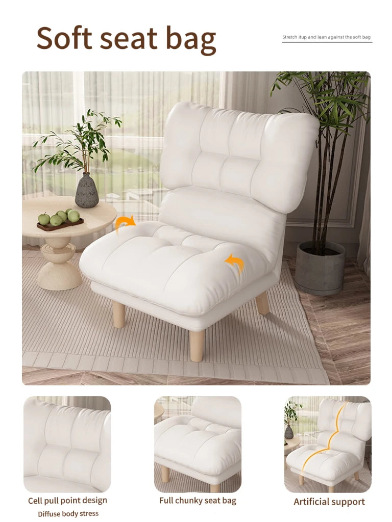 More Design Cheap Wholesale Modern Simple Velvet Comfortable Fabric Casual Reclining Wooden Lounge Living Room Chair
