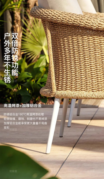 Outdoor Sofa Designer Sample Room Rope Weaving Furniture Leisure Courtyard Outdoor Garden Outdoor Waterproof Sofa