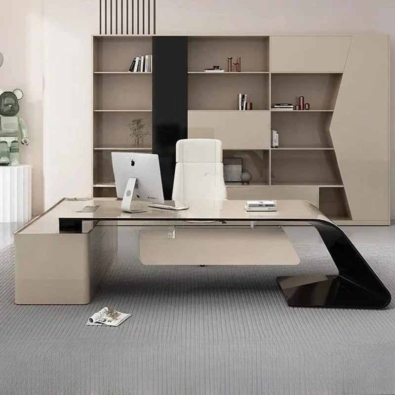 Luxury European Office Desk Wooden Study Computer Gaming Standing Office Desk Bedroom Conference Design Ufficio Home Furniture