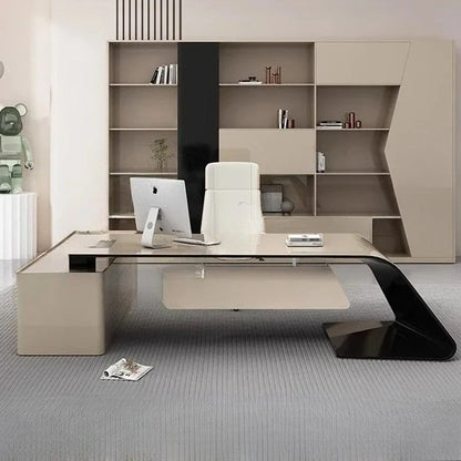 Luxury European Office Desk Wooden Study Computer Gaming Standing Office Desk Bedroom Conference Design Ufficio Home Furniture