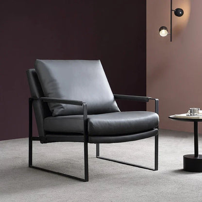 Leisure Complete Cushion Chair Living Room Leather Unique Lazy Makeup Chair Reading Design Throne Woonkamer Stoelen Decor