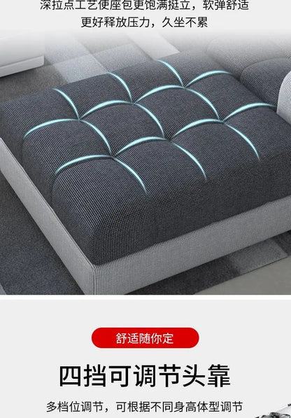 Living room fabric sofa Modern simple home corner sofa Furniture combination Solid frame fabric sofa