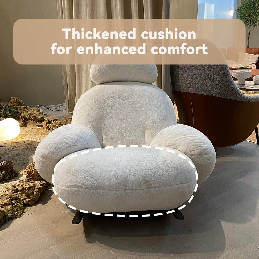 Luxury Modern Recliner Chair with Cushion Relaxing Rocking Furniture for Home Office & Hotel Leisure Living Room Sets