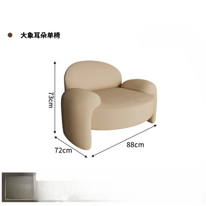 Internet celebrity homestay cream wind sofa small apartment living room beauty salon reception lounge curved sofa combination