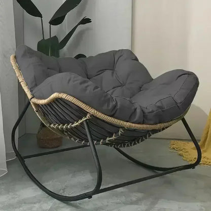 Rocking Chair Lazy Sofa Bird Nest Shaped Living Room Balcony Nap  Small Apartment Rattan Woven Adult
