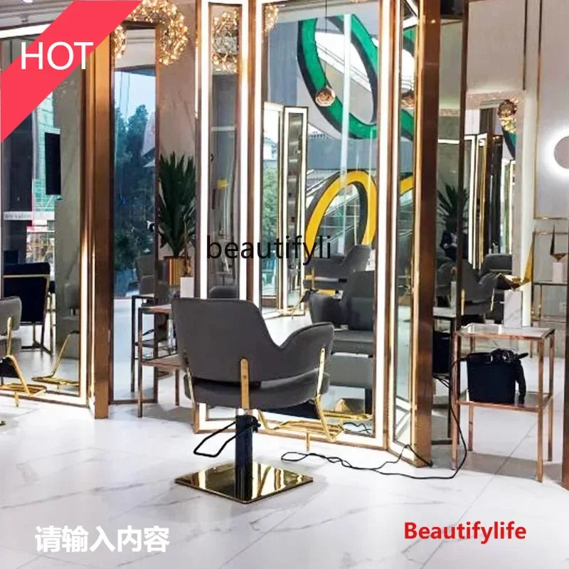 smt03A ss smt14 SS NewBarber shop, hairdressing, hairdressing salon special barber shop mirror, lamp mirror table