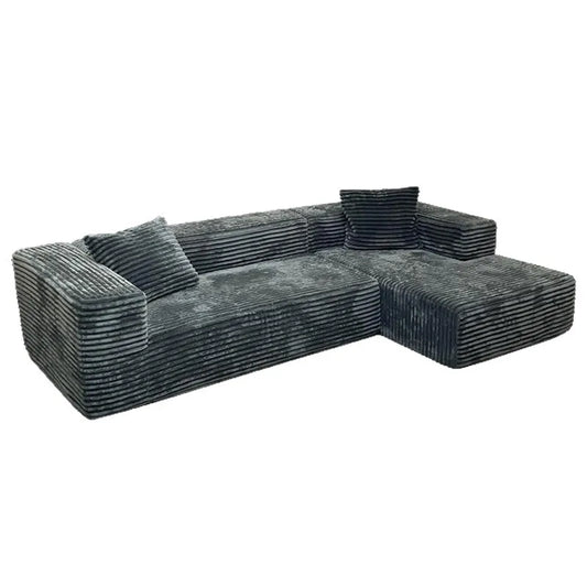 Cashmere corner compression fabric L-shaped block small apartment combination lazy right angle compression sofa