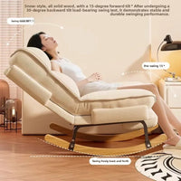 Nordic Widen Living Room Sofas for Living Room Adults Can Rocking Single Sofas for Balcony Leisure Corduroy Rocking Lazy Chair