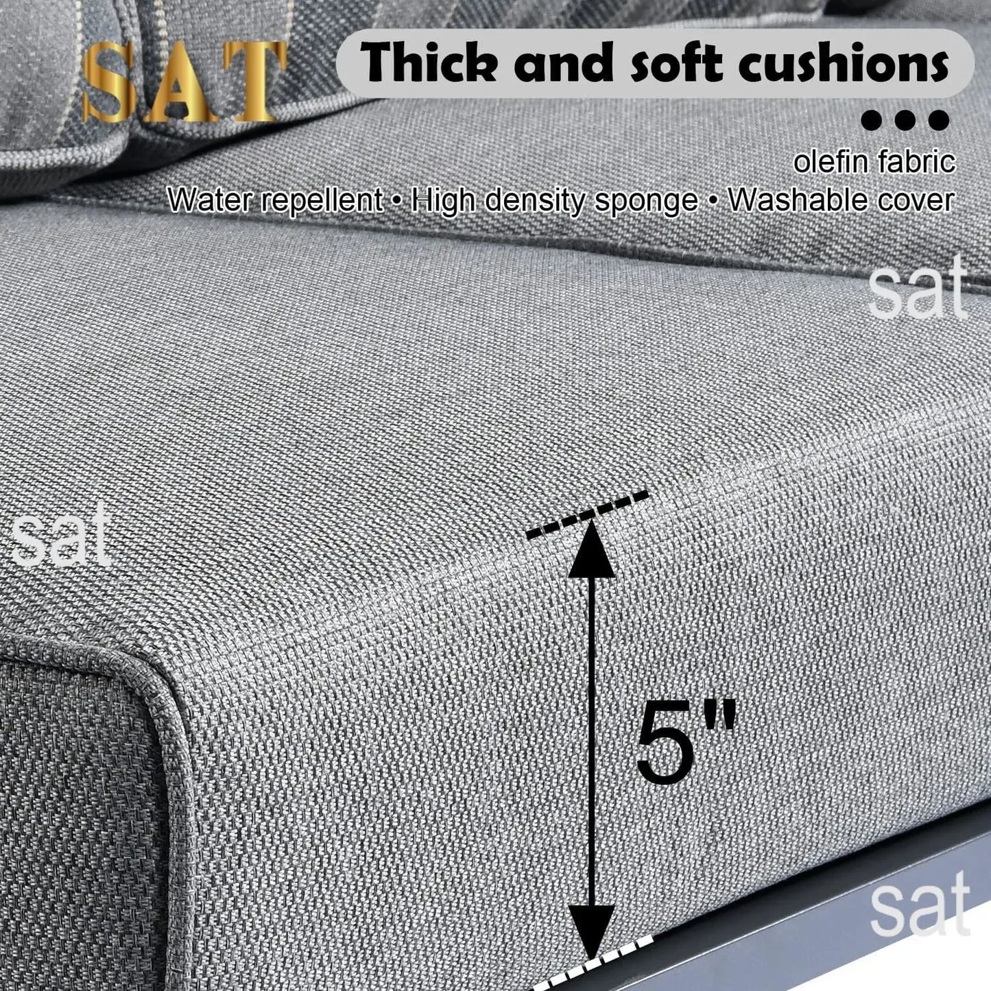 # Hot Aluminum Patio Conversation Set Of 6 Pieces Weather Resistant Outdoor Furniture Sofa Set With Armrest Cushion,Armchairs,Ot