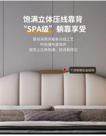Luxury Frame Double Bed King Size Modern Living Room Frame Double Bed Queen Hotel Princess Cama De Casal Bedroom Furniture